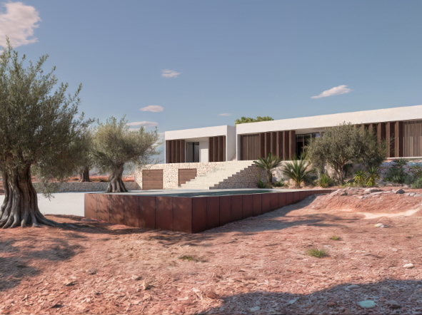 Villa bioclimatica a Carovigno — architettura residenziale Puglia