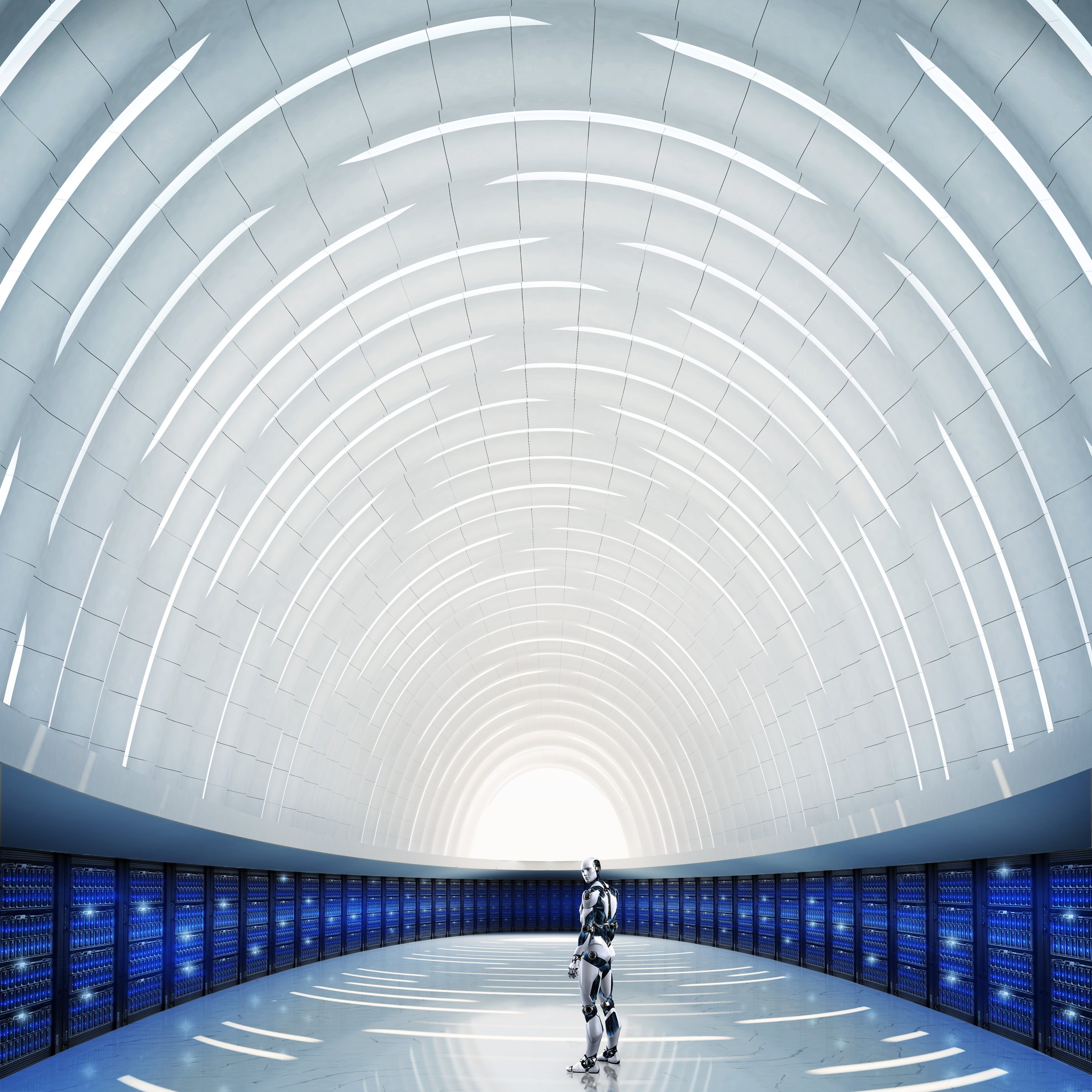 Inside a data centre beneath a stereotactic vault