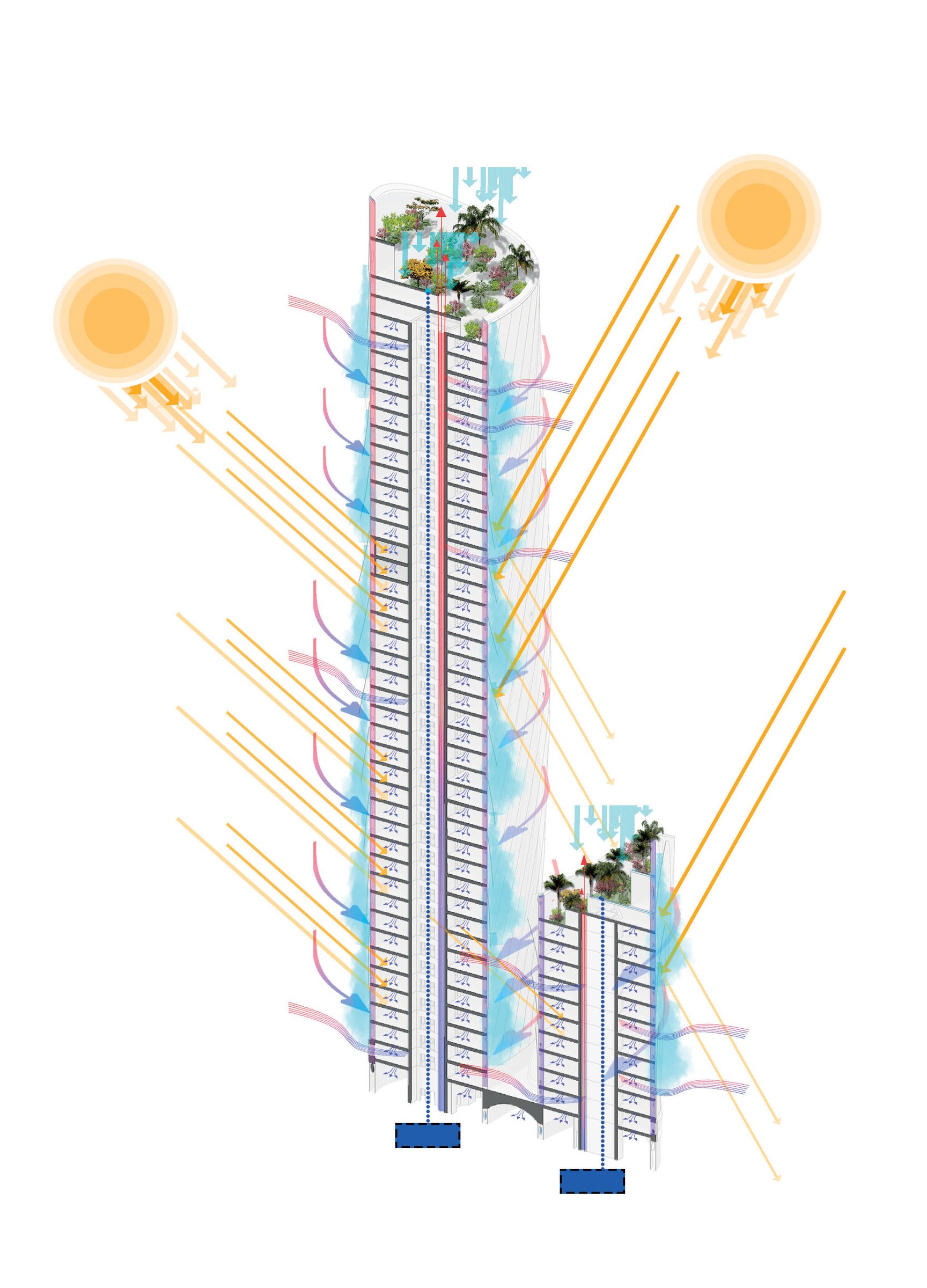 BinBaz solar chimney bioclimatic design
