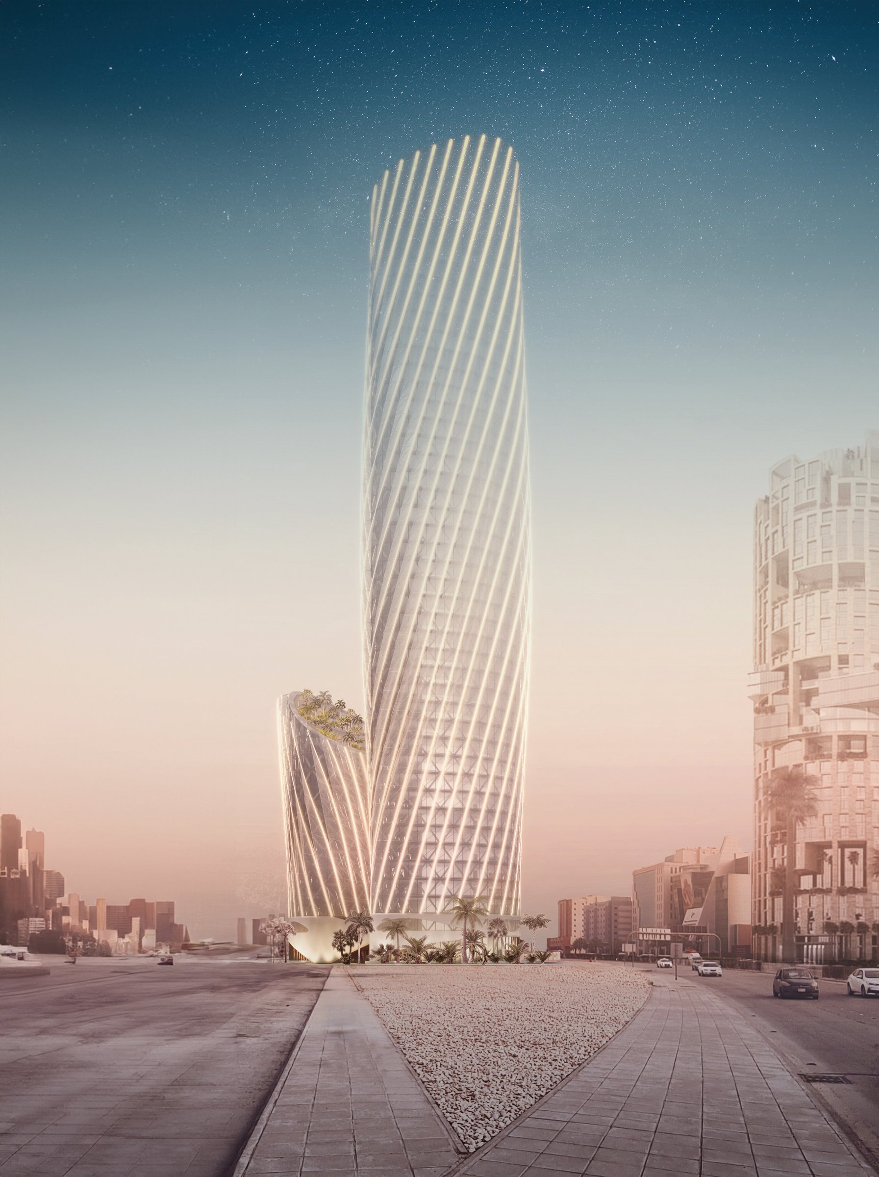Front view of BinBaz Towers Vision 2030