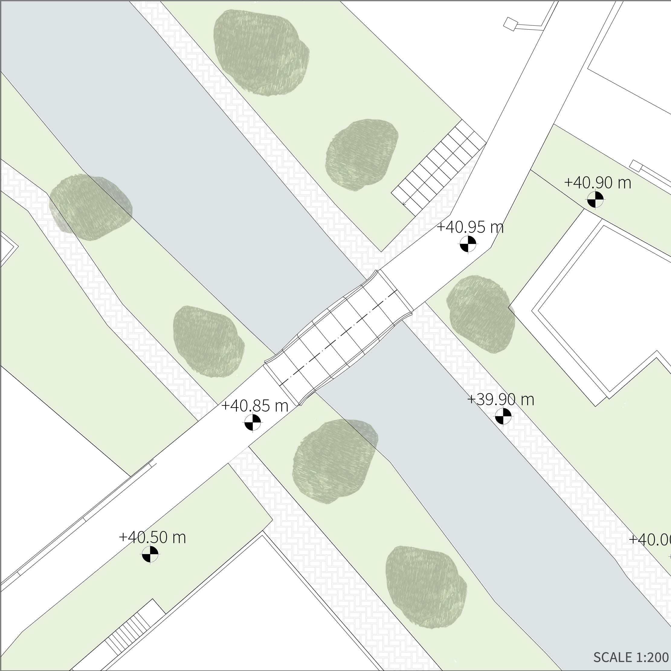 Flowin Footbridge general site plan – 1:200