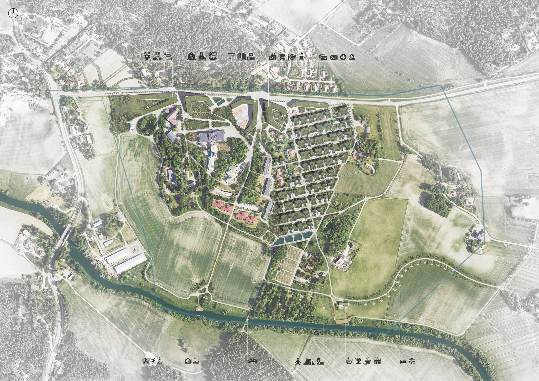Planimetria generale del masterplan di Katrineberg